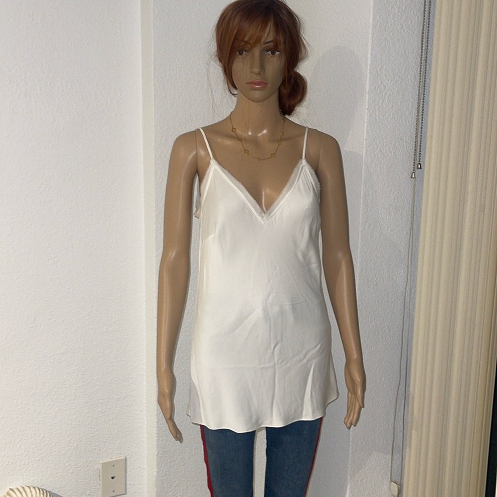 FRAME Faux Leather Luxe Top